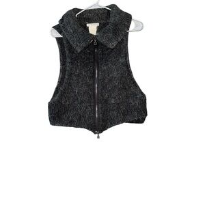 Sarah Pacini OS (S-L) Avant Garde Wool/Mohair Knit Vest